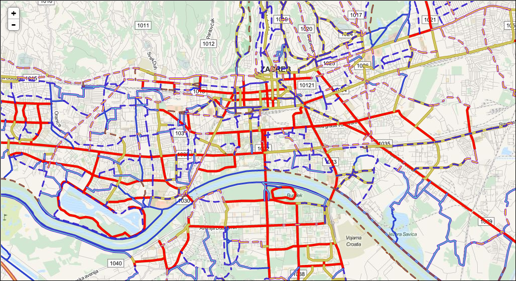 karta biciklističkih staza