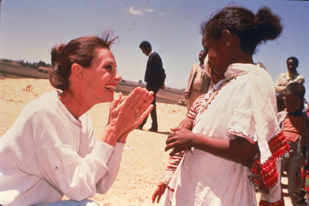 Actress Audrey Hepburn (1929-1993) in Ethiopia on Her first field mission in her capacity as goodwill ambassador to the United Nations Children's Fund (UNICEF), March 1988. (Photo by UNICEF/Hulton Archive/Getty Images)