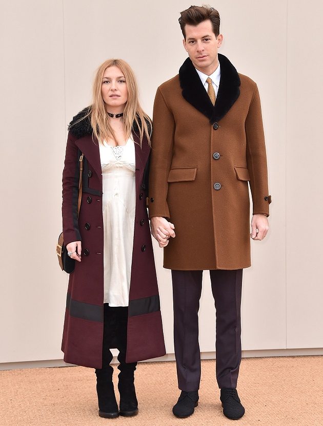 LONDON, ENGLAND - JANUARY 11: Josephine De La Baume and Mark Ronson wearing Burberry attends the Burberry Menswear January 2016 Show on January 11, 2016 in London, United Kingdom. (Photo by Gareth Cattermole/Getty Images for Burberry)