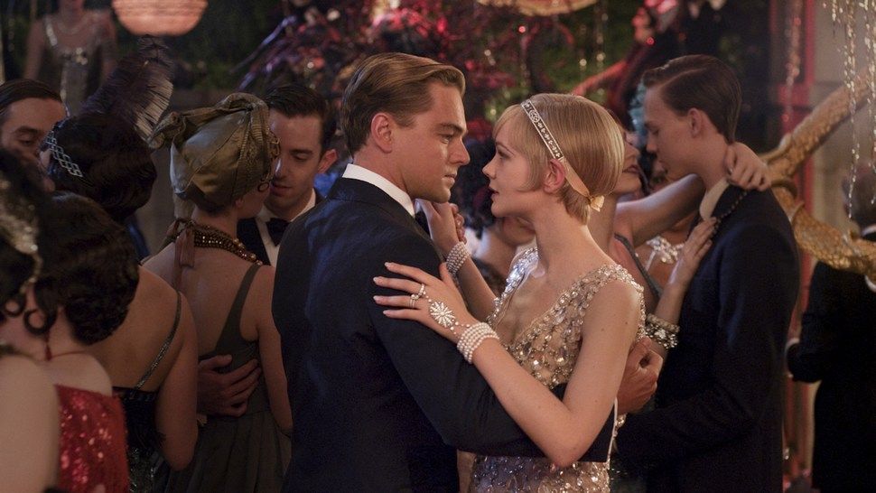 (L-r) LEONARDO DiCAPRIO as Jay Gatsby and CAREY MULLIGAN as Daisy Buchanan in Warner Bros. Pictures’ and Village Roadshow Pictures’ drama “THE GREAT GATSBY,” a Warner Bros. Pictures release.