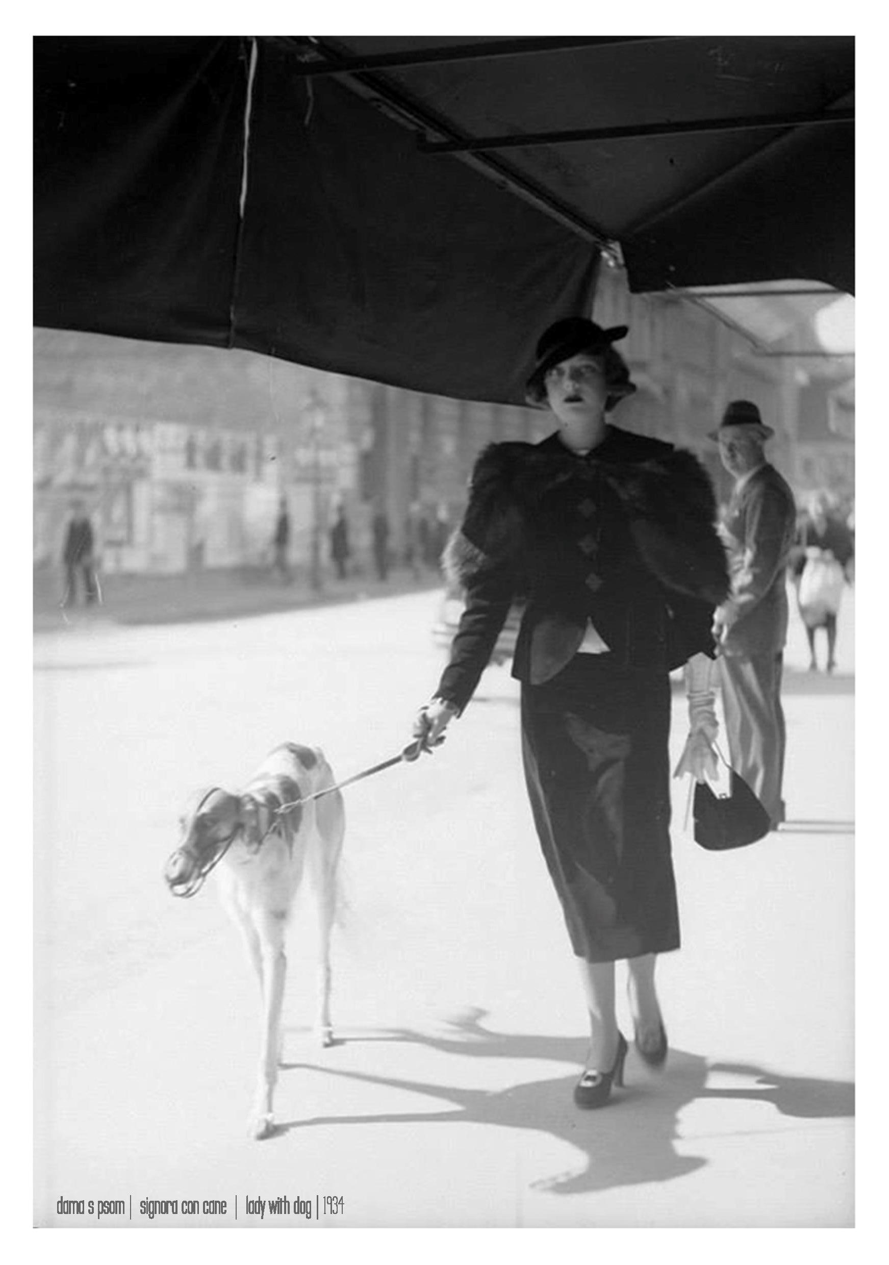 Dama s psom, oko 1934. godine Zagreb, D.Janekovic