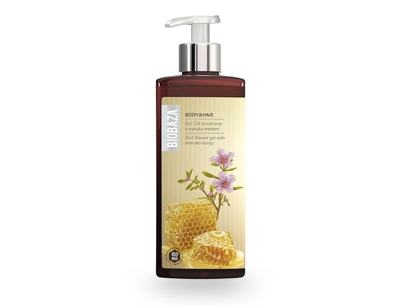 Biobaza 3u1 gel za tuširanje s manuka medom