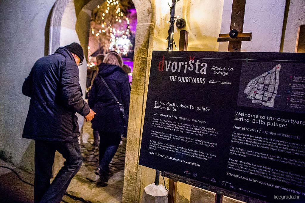 Dvorišta u Staroslavenskom institutu, Palača Balbi, Demetrova 11