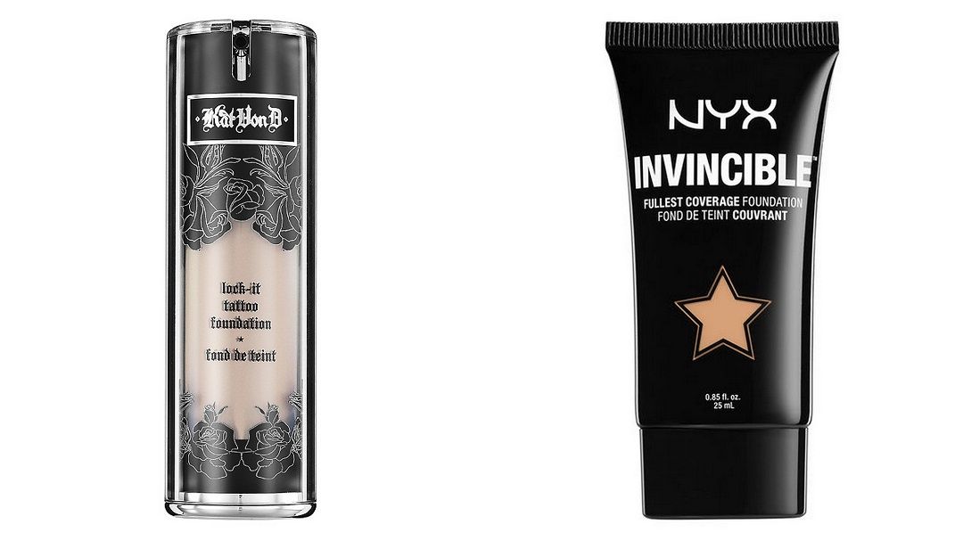 Kat Von D Lock-It Foundation / NYX Invincible Fullest Coverage Foundation