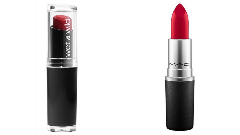 wet'n'wild Megalast Lip Color - Stoplight Red - M.A.C Lipstick - Ruby Woo