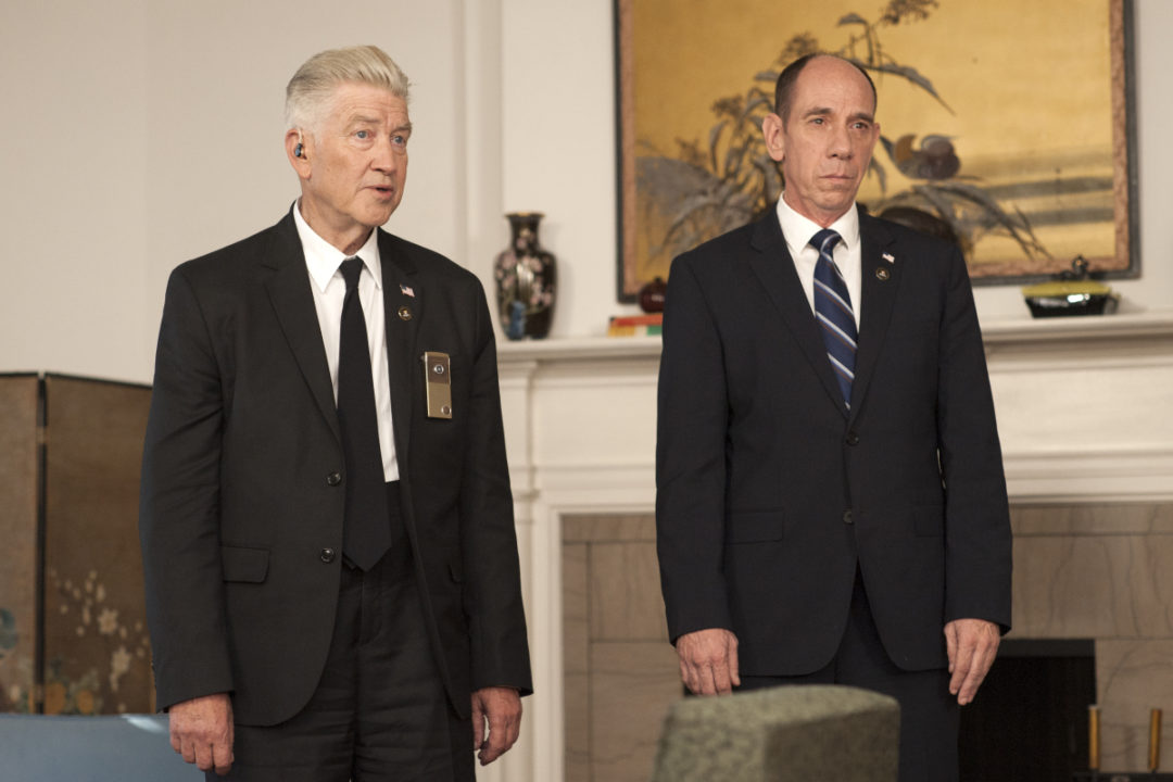 David Lynch and Miguel Ferrer in a still from Twin Peaks. Photo: Suzanne Tenner/SHOWTIME