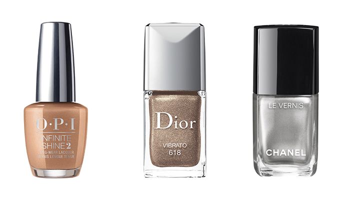 O.P.I Sweet Caramel Sunday / Dior Vibrato / Chanel Le Vernis Liquid Mirror