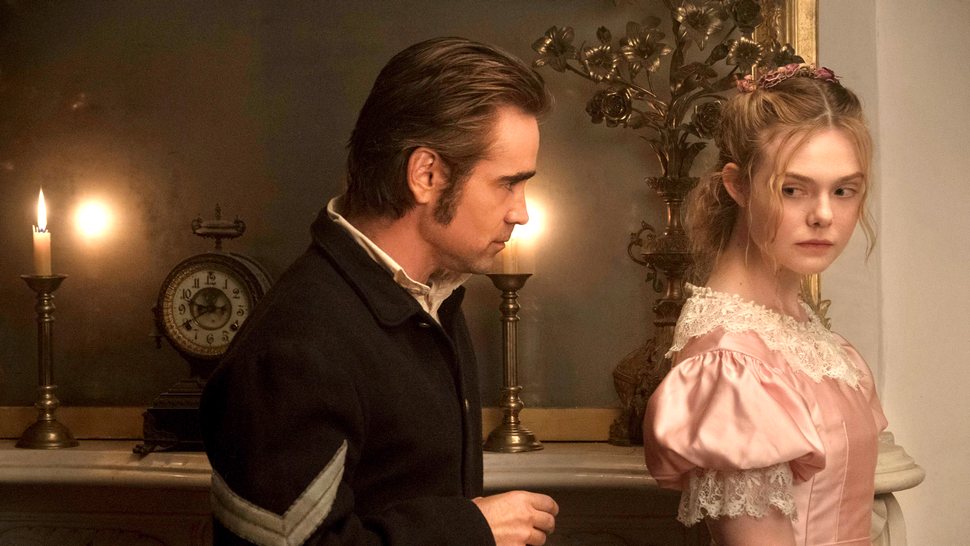 The Beguiled (2017) (L to R) Colin Farrell as John McBurney and Elle Fanning as Alicia
