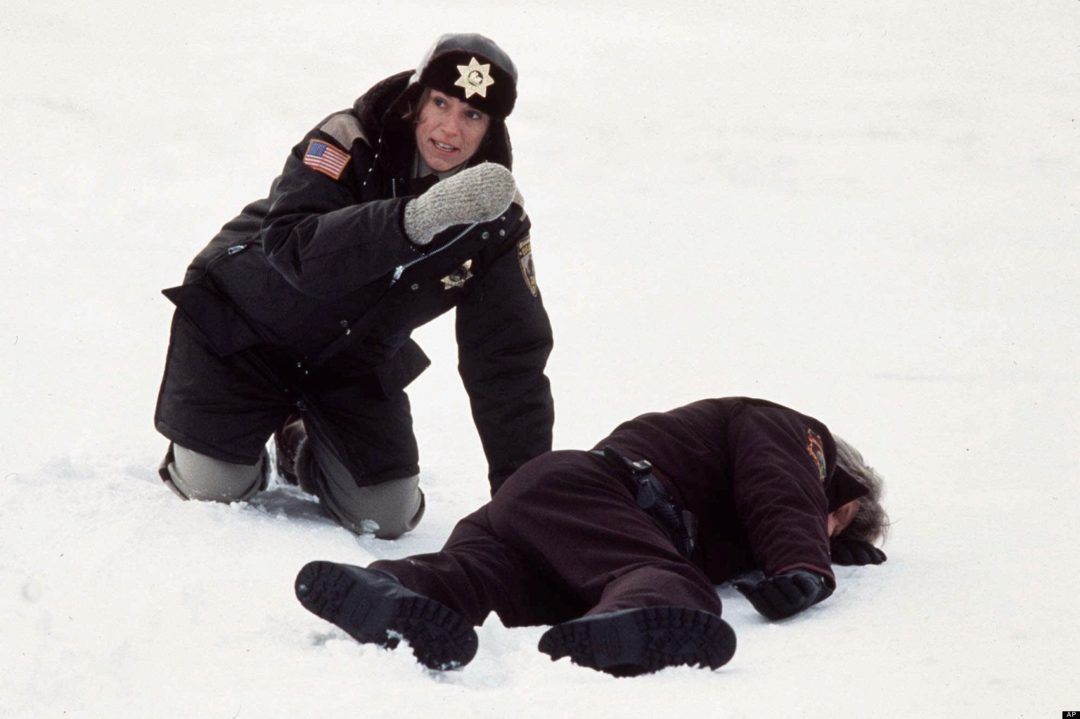 FILE - In this 1996 file publicity photo originally released by Gramercy Pictures, actress Frances McDormand, left, is shown in this scene from the movie "Fargo." When the movie debuted in 1996, many residents in the North Dakota city were not fans of the films dark humor, not to mention the heavy accents. But the fame and cash from the movie eventually brought many Fargo residents around. Now, 16 years later, Fargo awaits the debut of a new cable television show by the same name. And many residents are less apprehensive about how their hometown will be portrayed this time around. (AP Photo/Gramercy Pictures, File) NO SALES