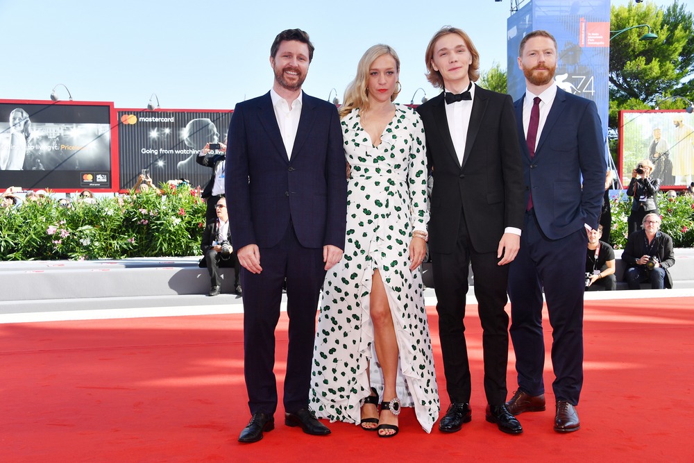 VENICE, ITALY - SEPTEMBER 01: (L-R) Andrew Haigh, Chloe Sevigny, Charlie Plummer and Tristan Goligher walk the red carpet ahead of the 'Lean On Pete' screening during the 74th Venice Film Festival at Sala Grande on September 1, 2017 in Venice, Italy. (Photo by Pascal Le Segretain/Getty Images)
