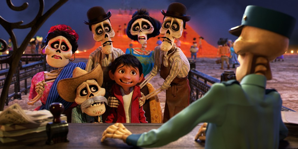 FAMILY REUNION -- In Disney•Pixar’s “Coco,” Miguel (voice of newcomer Anthony Gonzalez) finds himself magically transported to the stunning and colorful Land of the Dead where he meets his late family members, who are determined to help him find his way home. Directed by Lee Unkrich (“Toy Story 3”), co-directed by Adrian Molina (story artist “Monsters University”) and produced by Darla K. Anderson (“Toy Story 3”), Disney•Pixar’s “Coco” opens in U.S. theaters on Nov. 22, 2017. ©2017 Disney•Pixar. All Rights Reserved.