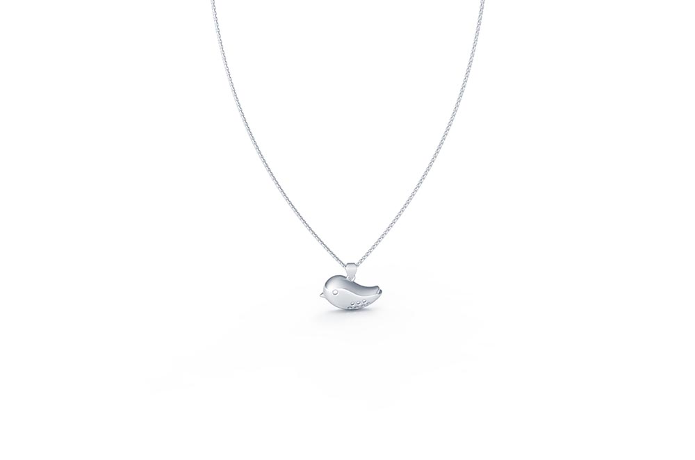 srebrna ogrlica sa motivom pticice, Argentum, cijena 99 kn