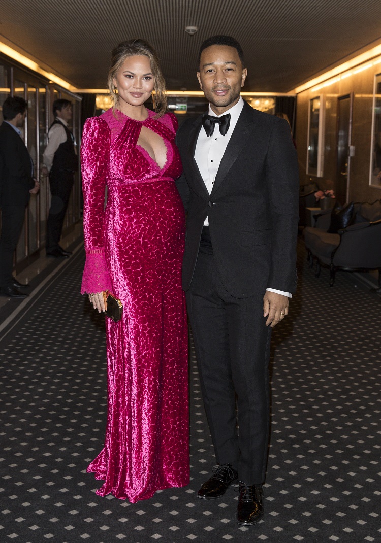 John Legend and Chrissy Teigen at the banquet of Nobel Peace Prize in Oslo.
