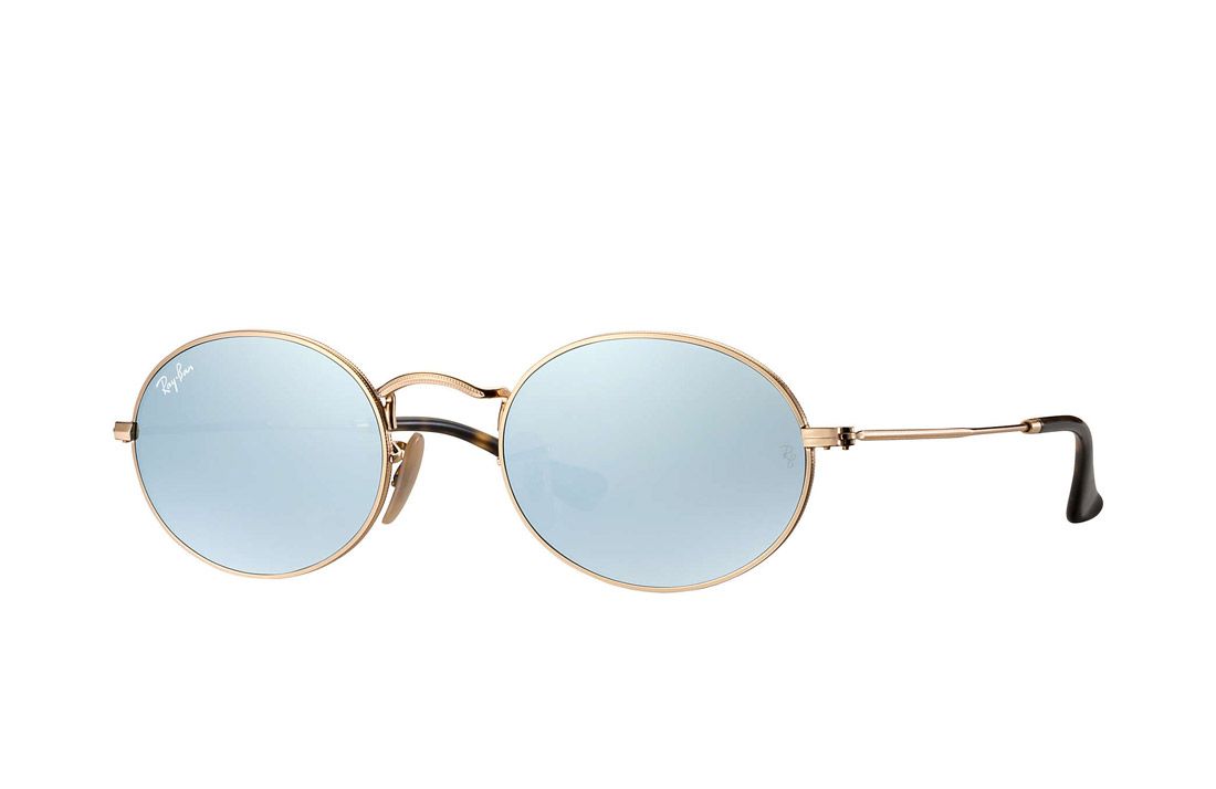 ray ban oval flat lenses