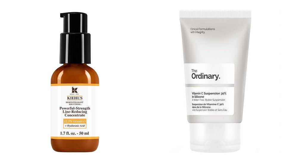 Kiehl's Powerful-Strength Line-Reducing Concentrate / The Ordinary Vitamin C Suspension 30% in Silicone