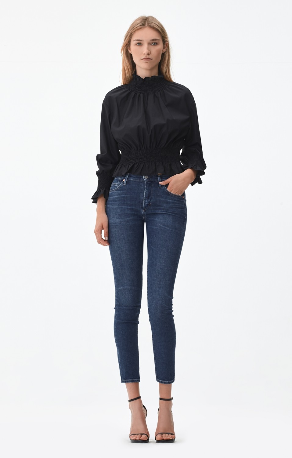 Cara High Rise Cigarette Ankle Jeans