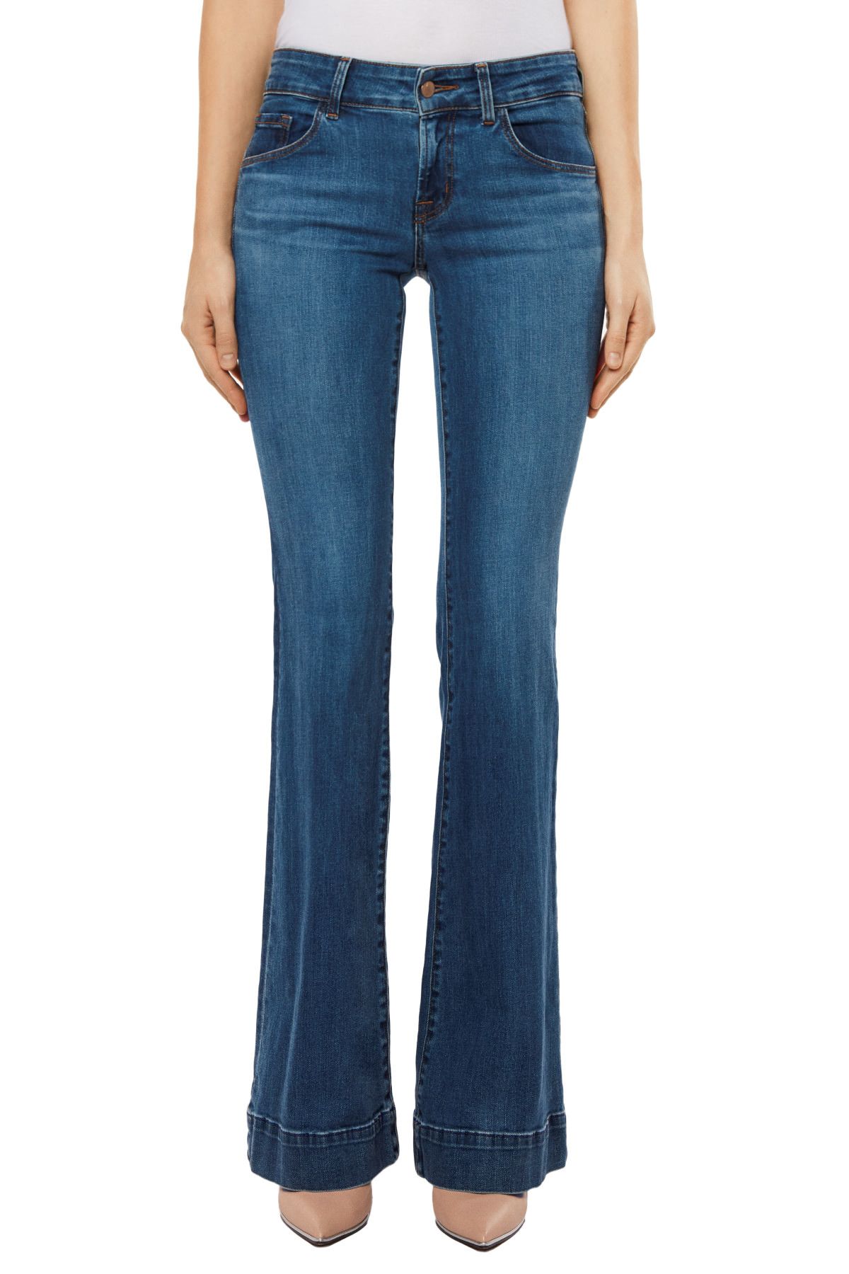 J Brand Lovestory Low-Rise Flare Jeans