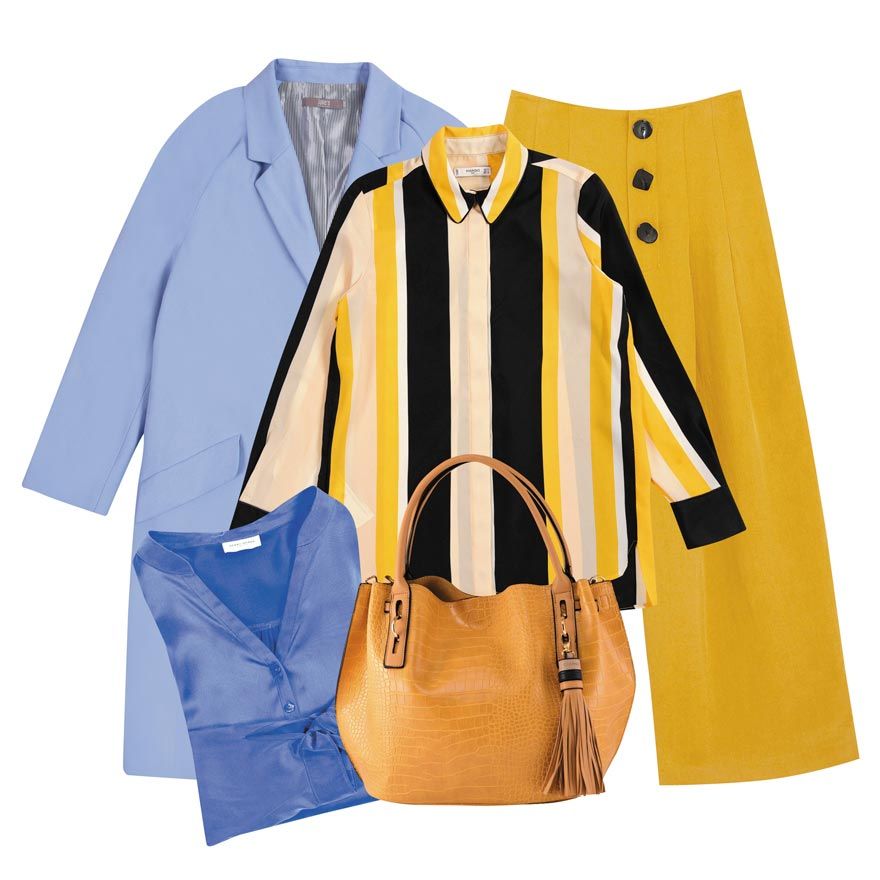 Kaput Jake*s, Peek&Cloppenburg, 779 kn; košulja, Mango, 349,60 kn; hlače, Zara, 299,90 kn; bluza, Gerry Weber, 999 kn; torba, Carpisa, 299 kn