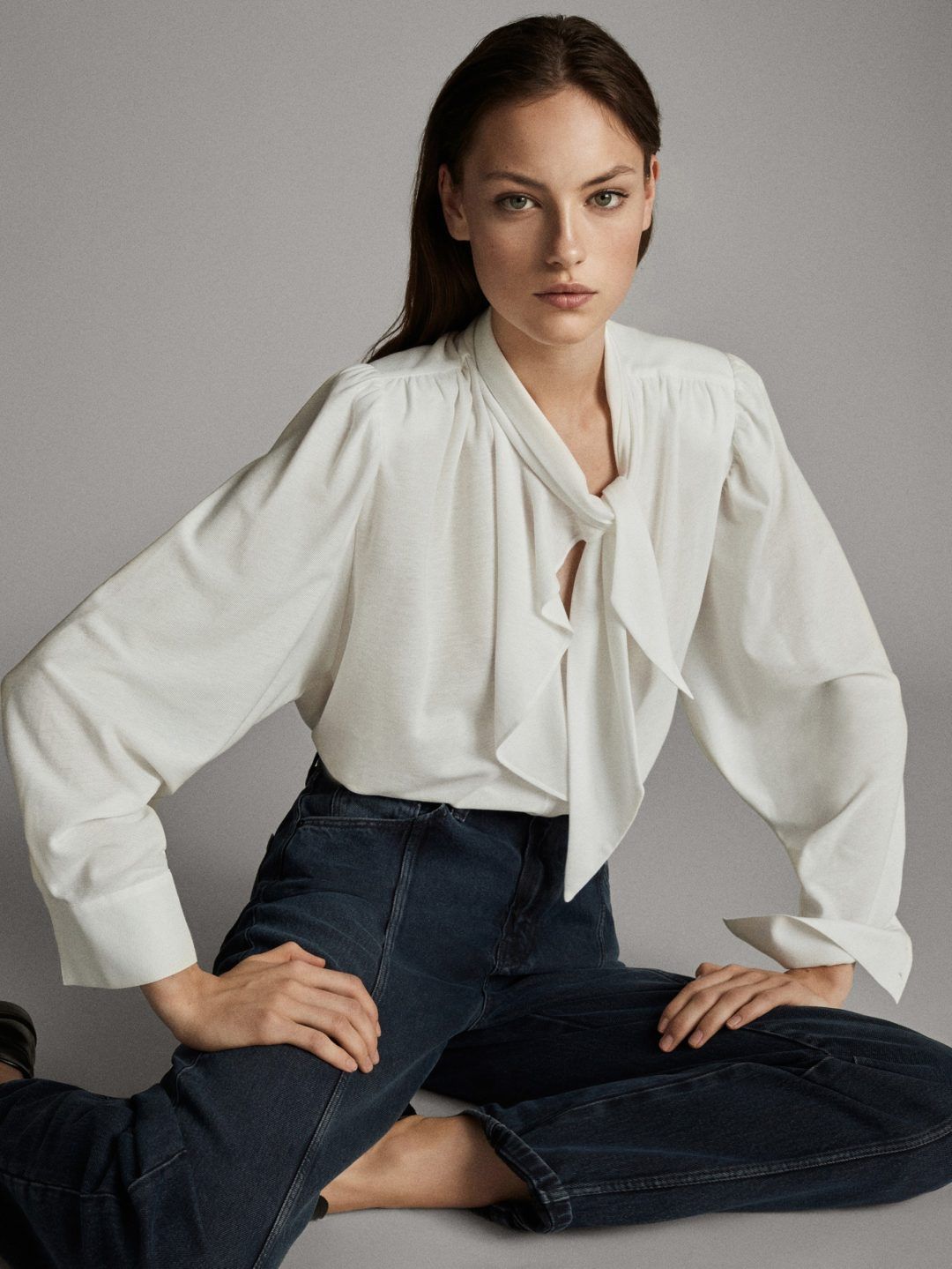 Massimo Dutti bluza s mašnom 2020