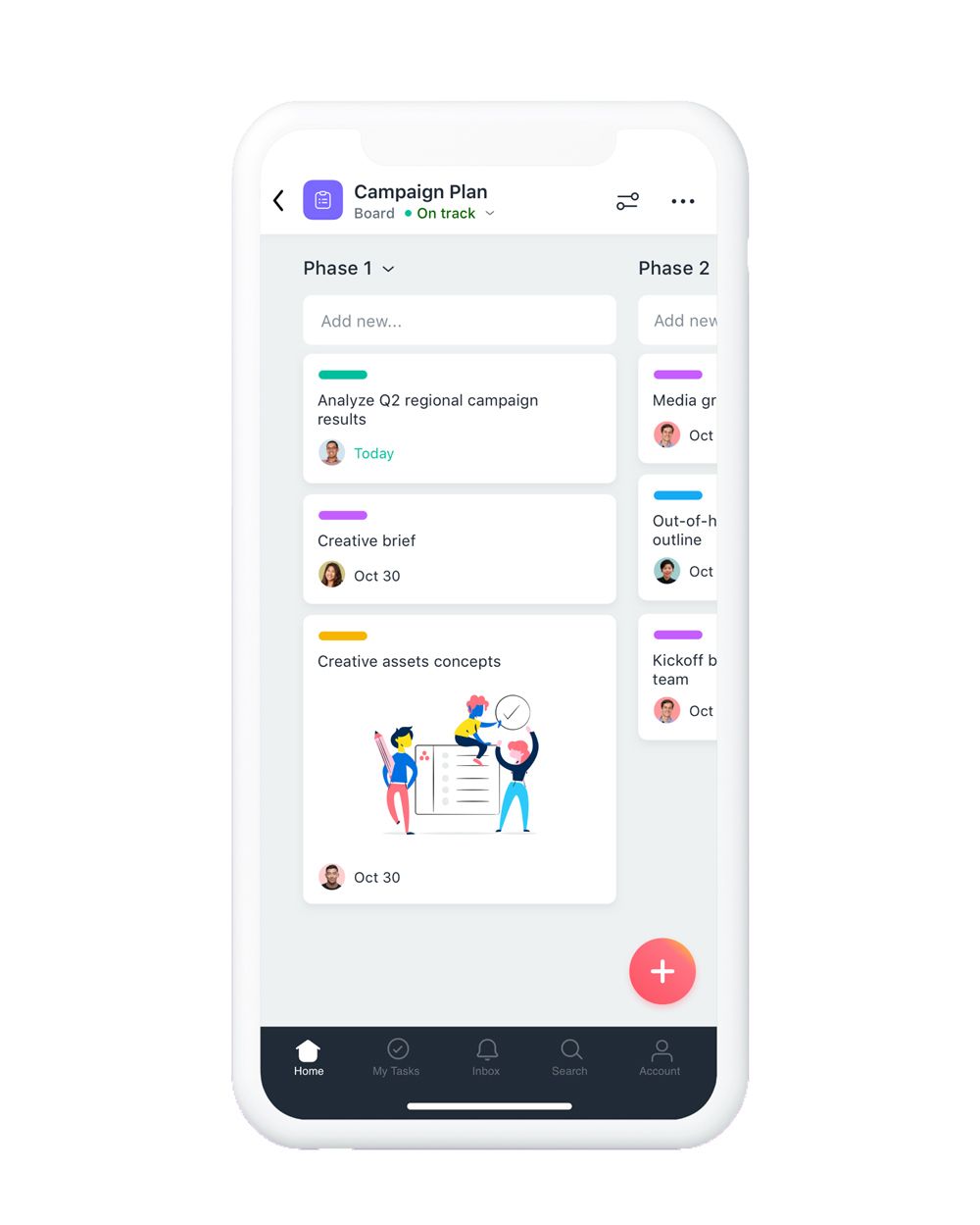 Asana mobilna aplikacija za rad od kuće