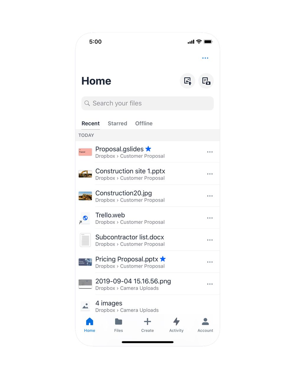 Dropbox mobilna aplikacija za rad od kuće