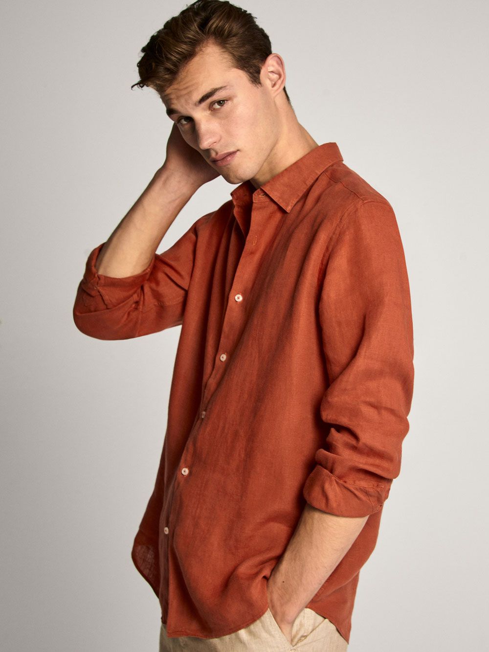 Massimo Dutti lanena košulja nova muška kolekcija ljeto 2020 4