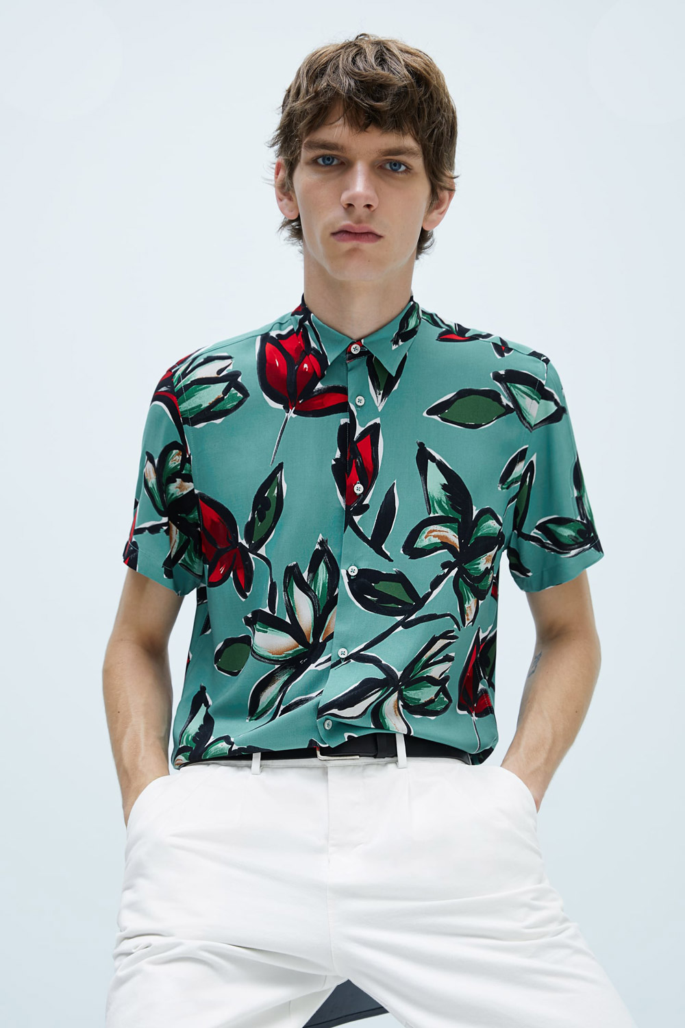 Zara muška košulja s uzorkom ljeto 2020 14