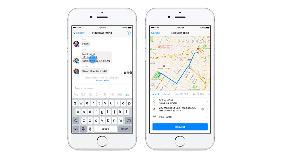 Uber uskoro dostupan i putem Facebook Messengera