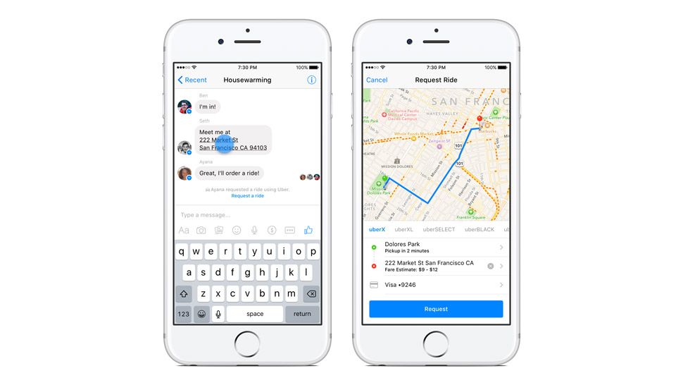 Uber uskoro dostupan i putem Facebook Messengera