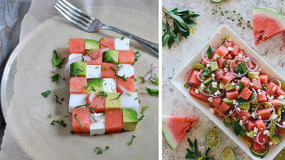 Lagana ljetna salata od lubenice i avokada