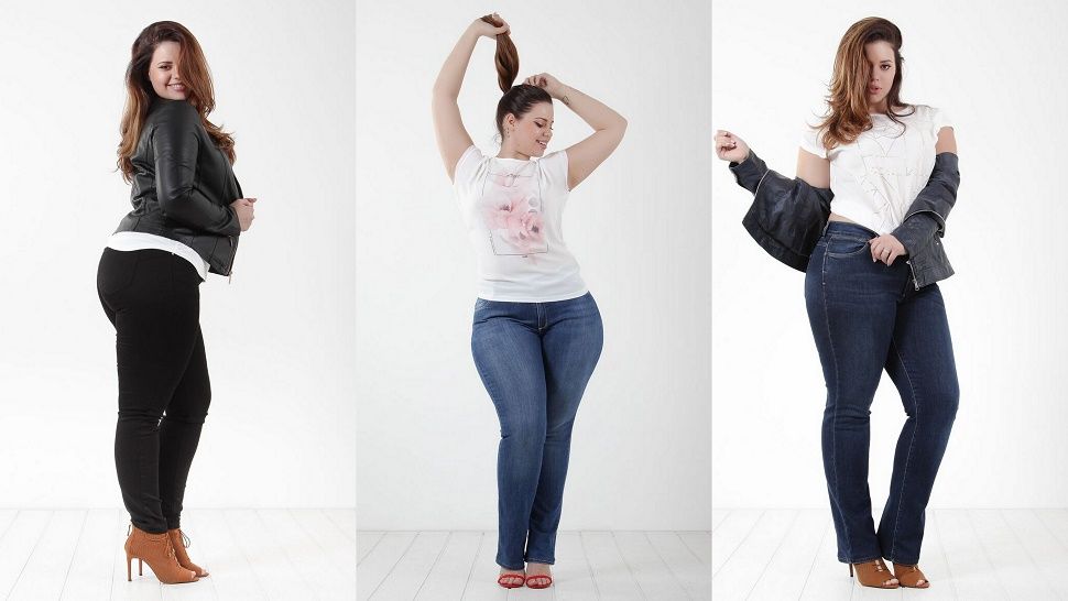 Plus-size modeli traperica AMDS jeansa