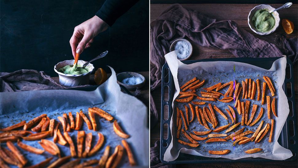 Pečeni pomfrit od batata i avokado umak