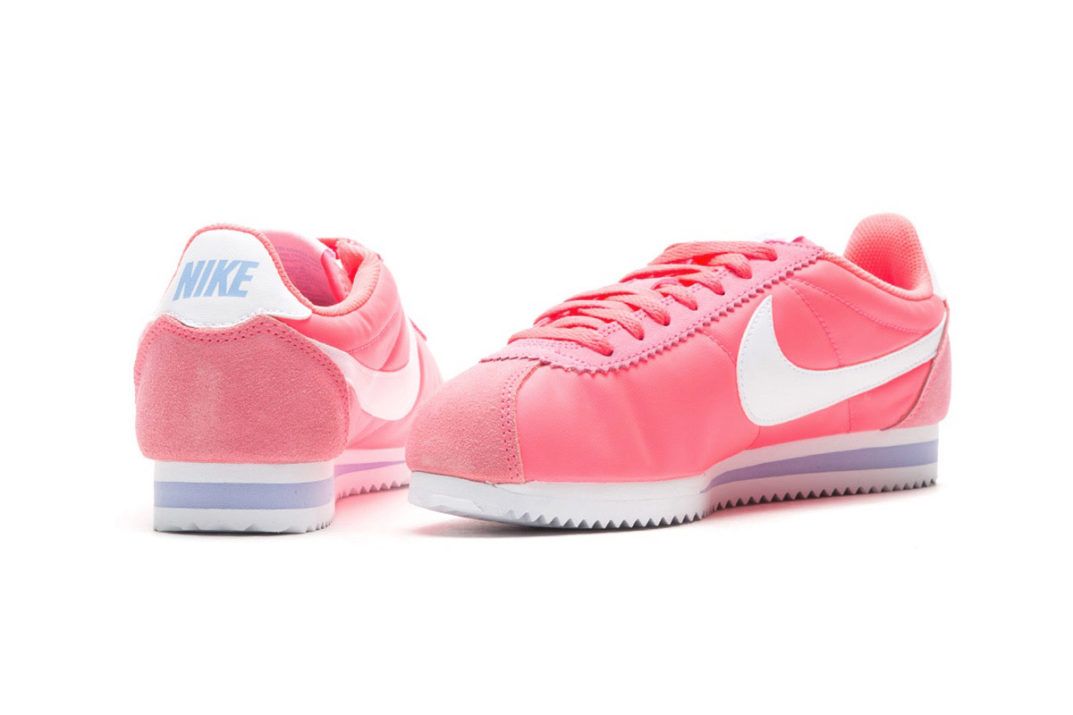nike classic cortez pink and yellow