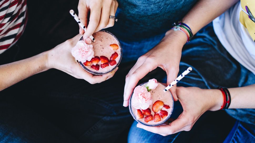 Pink proteinski smoothie za zadnji dan izazova