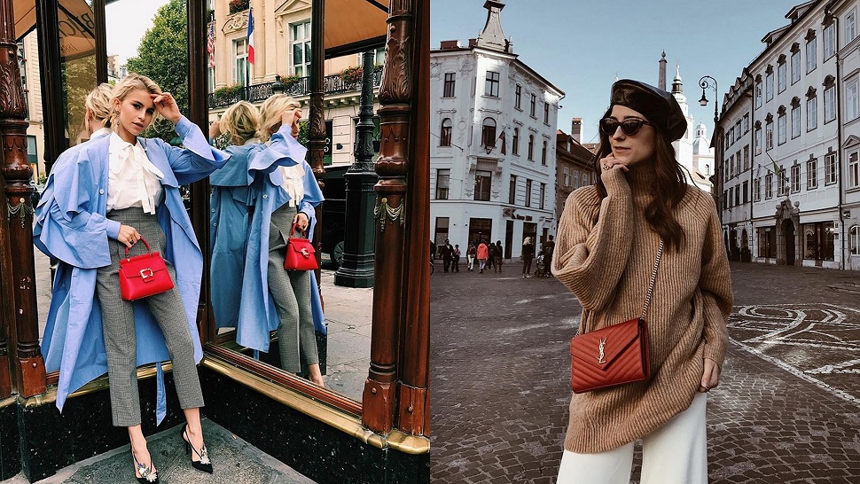 Crvene torbice u kombinacijama trendseterica s Instagrama