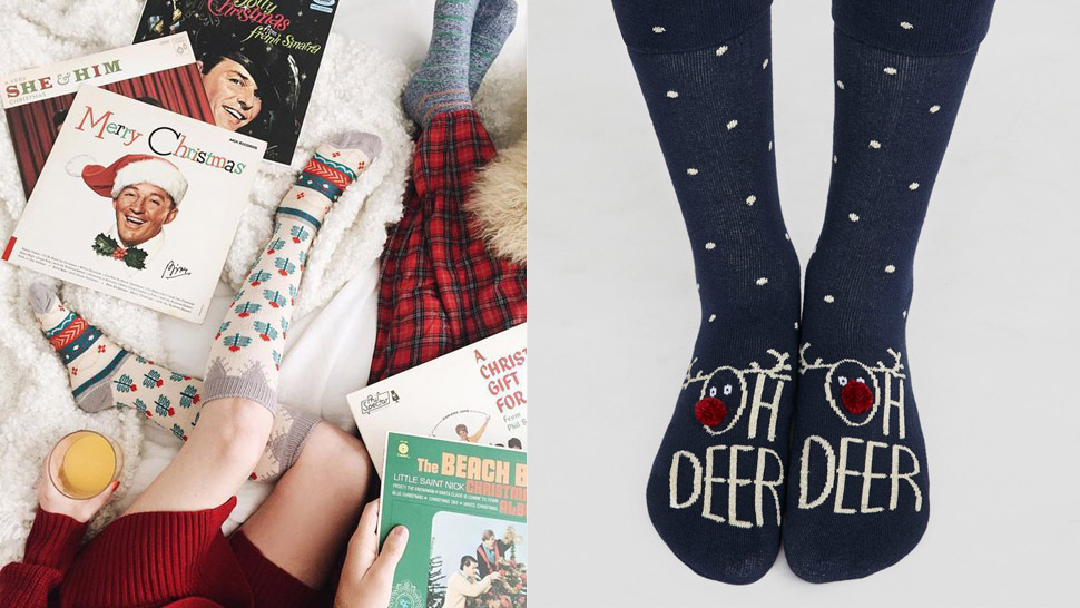 Vesele božićne čarape koje griju hladne noge