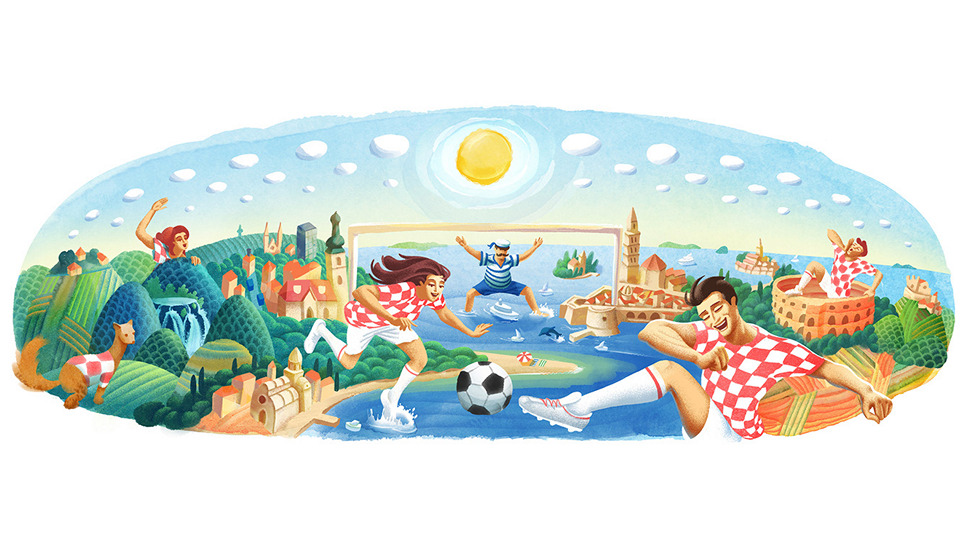 Hrvatska je dobila svoj Google Doodle za Svjetsko nogometno prvenstvo