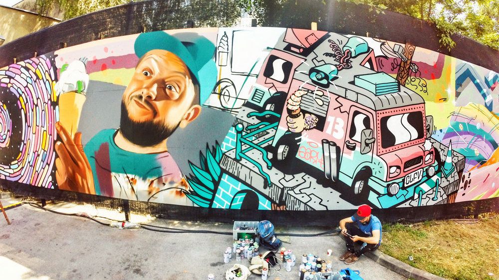 Novi genijalni murali hrvatskih street artista u dvorištu Laube