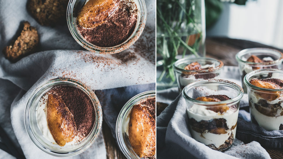 Ljetni desert u čaši – s pečenim marelicama i ricottom