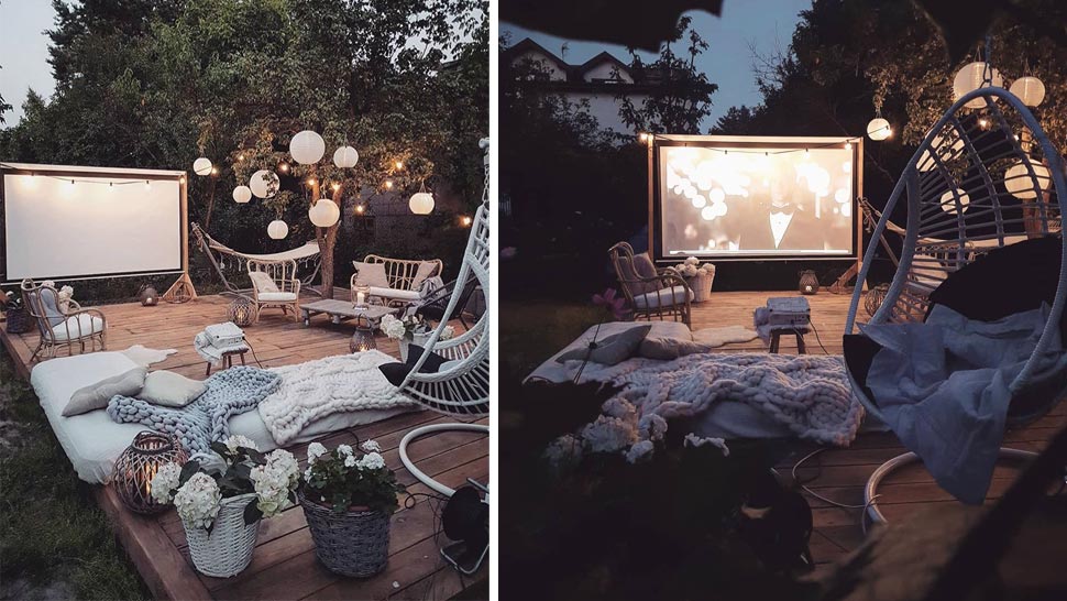Kako bi bilo dobro imati ovakvu ljetnu terasu za gledanje filmova u vrtu