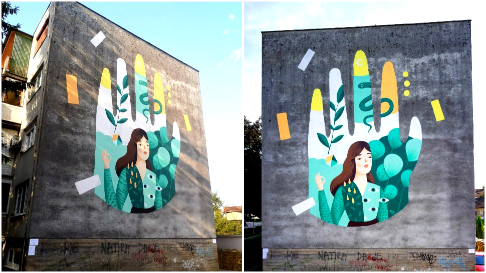 Bečka umjetnica Frau Isa naslikala je prekrasan veliki mural u Sisku