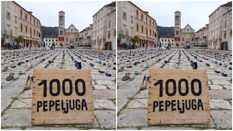 Umjetnička instalacija 1000 Pepeljuga kao razglednica i poruka s Hvara