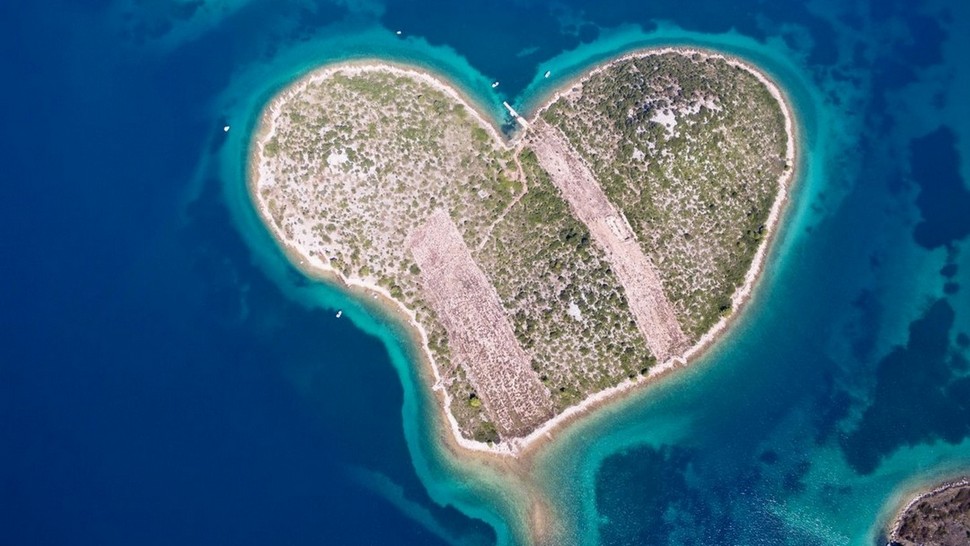 Prirodna čuda Hrvatske: Galešnjak - otok u obliku srca