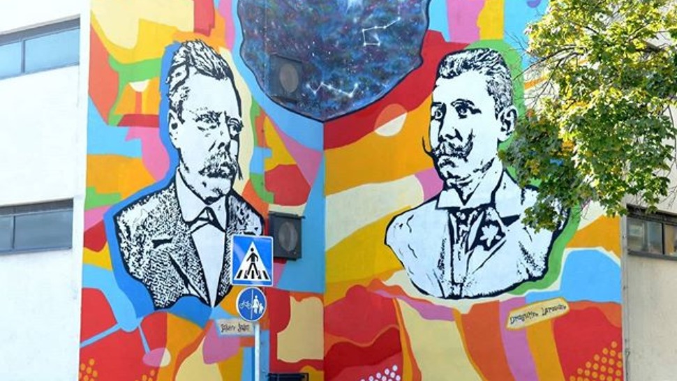 Novi mural na karlovačkim ulicama posvećen istraživačima Dragutinu Lermanu i Jakovu Šašelu