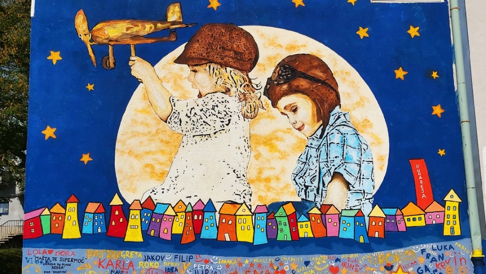 Leonard Lesić zaslužan je za mural posvećen djeci naziva “Mašta je supermoć”