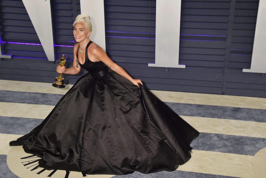 Lady Gaga, winner of the Music (Original Song) award for 'Shallow' from 'A Star Is Born,' at the 2019 Vanity Fair Oscar Party hosted by Radhika Jones at Wallis Annenberg Center for the Performing Arts