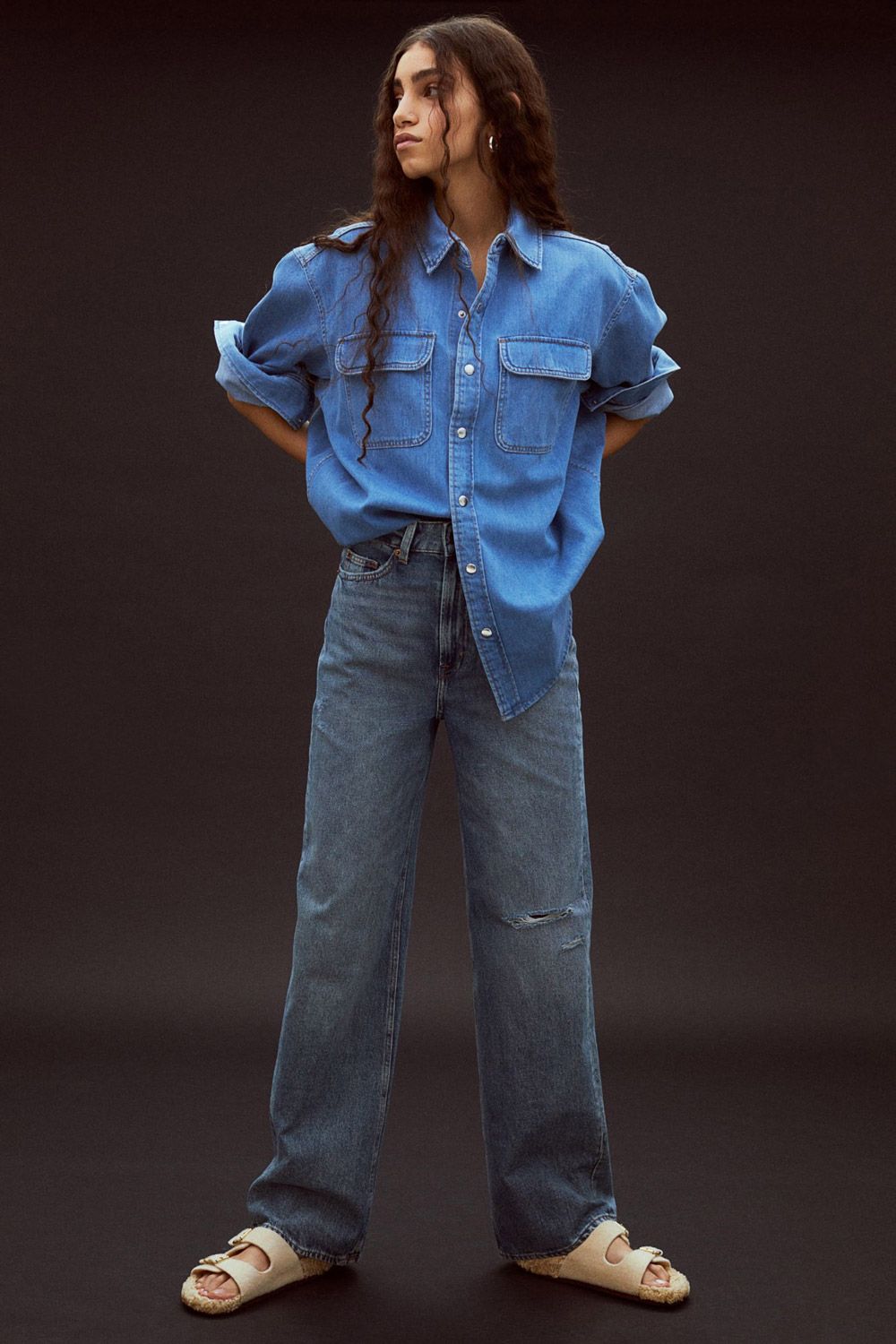 H&M plave traperice 2021.