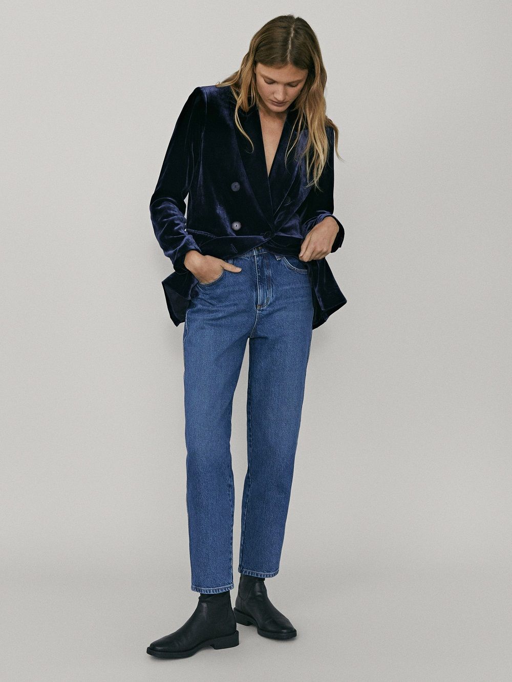 Massimo Dutti plave traperice 2021.