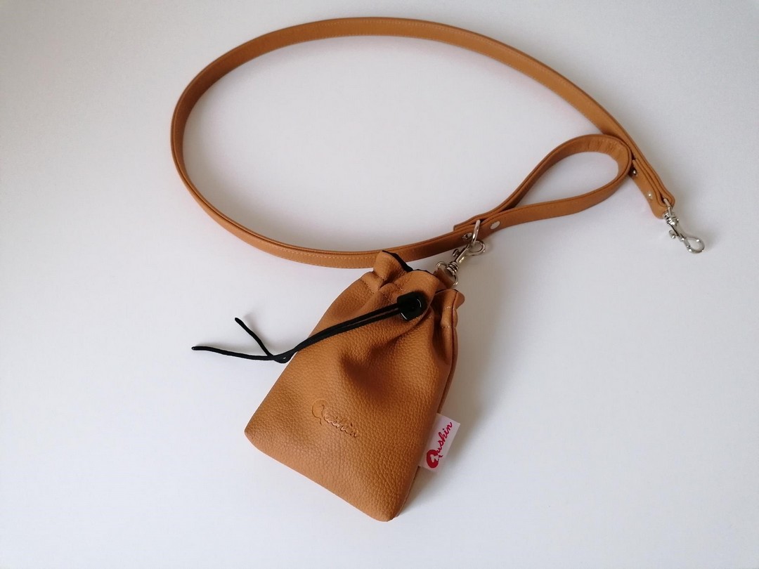 Qushin Amber povodnik i torbica za šetnju