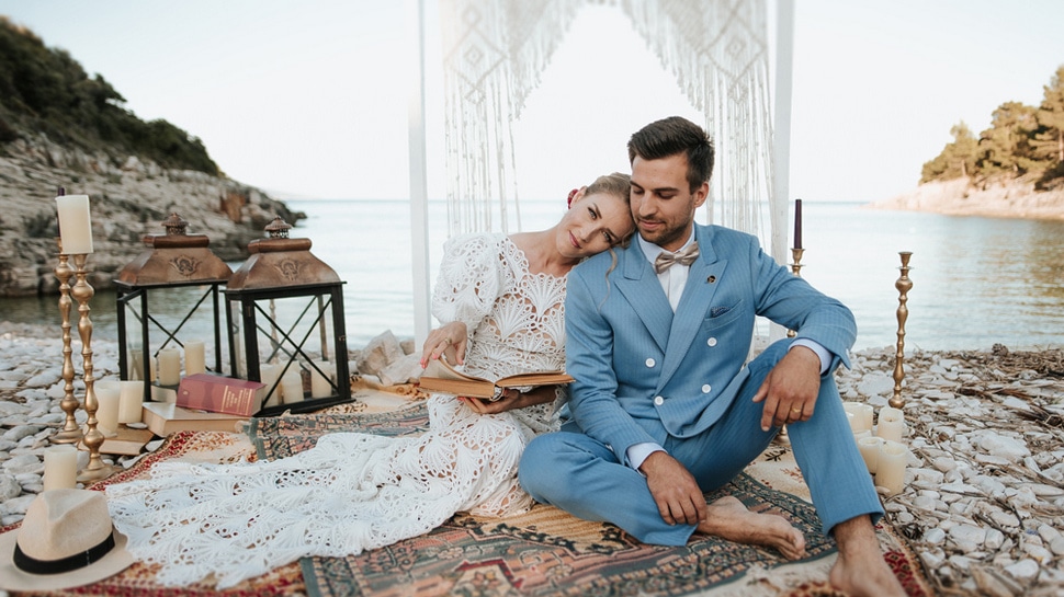 Vjenčanje u boho stilu na idiličnoj plaži u Istri